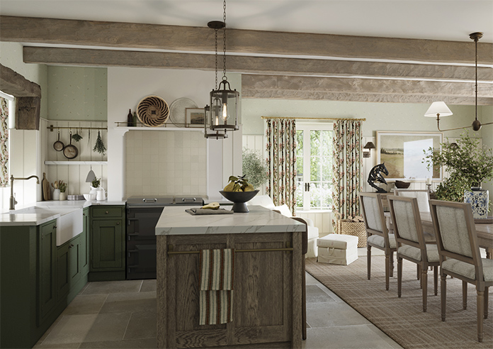 Upton, Aprils Bloom Bud Green - Made to Measure Curtains - Image 7